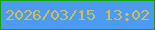 文字の大きさ：5、枠の色：14a112、背景の色：4d9af1、文字の色：cfbf59 無料ブログパーツのブログ時計