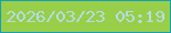文字の大きさ：2、枠の色：14a1b3、背景の色：99ce48、文字の色：b1dee8 無料ブログパーツのブログ時計