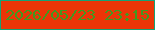 文字の大きさ：4、枠の色：14a276、背景の色：eb3507、文字の色：43981f 無料ブログパーツのブログ時計
