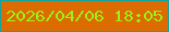文字の大きさ：1、枠の色：14a39f、背景の色：dc6b02、文字の色：9af114 無料ブログパーツのブログ時計