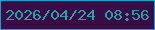 文字の大きさ：4、枠の色：14a3cd、背景の色：370c47、文字の色：2ba0a4 無料ブログパーツのブログ時計