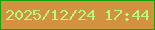 文字の大きさ：5、枠の色：14a407、背景の色：d2923f、文字の色：b4fa7f 無料ブログパーツのブログ時計