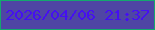 文字の大きさ：3、枠の色：14a86e、背景の色：4f45a4、文字の色：4510f1 無料ブログパーツのブログ時計