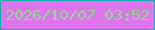 文字の大きさ：3、枠の色：14aaaf、背景の色：de75ee、文字の色：8fdd8a 無料ブログパーツのブログ時計