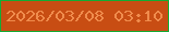 文字の大きさ：3、枠の色：14ab34、背景の色：c84d13、文字の色：f08c4d 無料ブログパーツのブログ時計