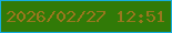 文字の大きさ：2、枠の色：14ade0、背景の色：317a07、文字の色：99771e 無料ブログパーツのブログ時計