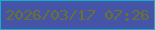 文字の大きさ：4、枠の色：14afce、背景の色：4654a8、文字の色：6b732a 無料ブログパーツのブログ時計