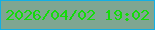 文字の大きさ：3、枠の色：14afe3、背景の色：7fa691、文字の色：13dc09 無料ブログパーツのブログ時計