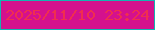 文字の大きさ：3、枠の色：14b3b1、背景の色：d4118d、文字の色：f02e4f 無料ブログパーツのブログ時計