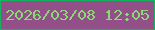 文字の大きさ：5、枠の色：14b45e、背景の色：935088、文字の色：8ad977 無料ブログパーツのブログ時計