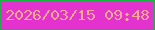 文字の大きさ：3、枠の色：14b641、背景の色：e332ce、文字の色：f6a98b 無料ブログパーツのブログ時計