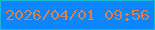 文字の大きさ：4、枠の色：14b8d2、背景の色：0d85fe、文字の色：d68150 無料ブログパーツのブログ時計