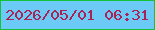 文字の大きさ：2、枠の色：14c137、背景の色：6ccaf7、文字の色：a82457 無料ブログパーツのブログ時計