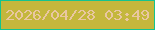 文字の大きさ：1、枠の色：14c38e、背景の色：c4b73c、文字の色：e9c7a1 無料ブログパーツのブログ時計