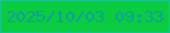 文字の大きさ：1、枠の色：14c68c、背景の色：0acc41、文字の色：109ca1 無料ブログパーツのブログ時計