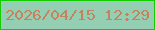 文字の大きさ：3、枠の色：14ca01、背景の色：94ceb3、文字の色：c4825d 無料ブログパーツのブログ時計