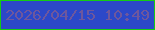 文字の大きさ：2、枠の色：14cc14、背景の色：2c48c8、文字の色：6e579d 無料ブログパーツのブログ時計