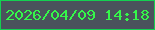 文字の大きさ：1、枠の色：14d051、背景の色：4a525c、文字の色：35f74a 無料ブログパーツのブログ時計