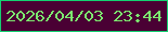 文字の大きさ：2、枠の色：14d171、背景の色：4a0034、文字の色：7ce86f 無料ブログパーツのブログ時計