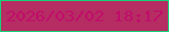 文字の大きさ：4、枠の色：14d178、背景の色：b52d62、文字の色：c10c6c 無料ブログパーツのブログ時計
