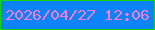 文字の大きさ：3、枠の色：14d505、背景の色：0b84f9、文字の色：fc7ad3 無料ブログパーツのブログ時計