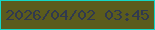文字の大きさ：3、枠の色：14d6c6、背景の色：5b5b1d、文字の色：30394e 無料ブログパーツのブログ時計