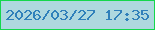 文字の大きさ：2、枠の色：14d74c、背景の色：aed8df、文字の色：3080ba 無料ブログパーツのブログ時計
