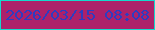 文字の大きさ：2、枠の色：14d9cd、背景の色：ad216a、文字の色：2e3cc0 無料ブログパーツのブログ時計