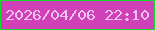 文字の大きさ：1、枠の色：14dc2f、背景の色：d040b6、文字の色：eec5f0 無料ブログパーツのブログ時計