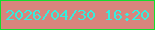 文字の大きさ：5、枠の色：14dd2e、背景の色：d8857d、文字の色：36edde 無料ブログパーツのブログ時計