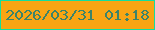 文字の大きさ：4、枠の色：14de9e、背景の色：f9a513、文字の色：3c8369 無料ブログパーツのブログ時計
