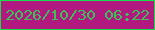 文字の大きさ：3、枠の色：14df47、背景の色：b21980、文字の色：3dc057 無料ブログパーツのブログ時計