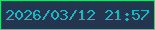 文字の大きさ：2、枠の色：14e17a、背景の色：23354f、文字の色：19b8c5 無料ブログパーツのブログ時計