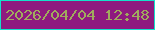 文字の大きさ：3、枠の色：14e1ca、背景の色：8e1a7f、文字の色：a0ab5d 無料ブログパーツのブログ時計
