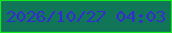 文字の大きさ：1、枠の色：14e420、背景の色：117558、文字の色：342dd1 無料ブログパーツのブログ時計