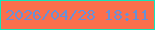 文字の大きさ：2、枠の色：14e5ba、背景の色：fb6f4c、文字の色：6990d6 無料ブログパーツのブログ時計