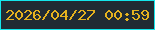 文字の大きさ：5、枠の色：14e6ec、背景の色：202b34、文字の色：e5b21f 無料ブログパーツのブログ時計
