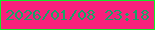 文字の大きさ：1、枠の色：14e929、背景の色：f7217c、文字の色：18a368 無料ブログパーツのブログ時計