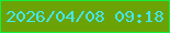 文字の大きさ：1、枠の色：14ed3d、背景の色：6ba206、文字の色：44e6ef 無料ブログパーツのブログ時計