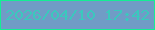 文字の大きさ：4、枠の色：14ee94、背景の色：709cc6、文字の色：3bc8bd 無料ブログパーツのブログ時計