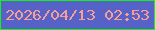文字の大きさ：5、枠の色：14f215、背景の色：5762c8、文字の色：f89e93 無料ブログパーツのブログ時計