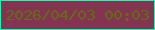 文字の大きさ：2、枠の色：14fbb2、背景の色：833451、文字の色：67691b 無料ブログパーツのブログ時計
