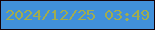 文字の大きさ：2、枠の色：150006、背景の色：4190da、文字の色：a1ac4f 無料ブログパーツのブログ時計