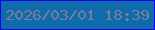 文字の大きさ：5、枠の色：1501f0、背景の色：0e6cac、文字の色：797d99 無料ブログパーツのブログ時計