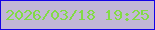 文字の大きさ：4、枠の色：1503e6、背景の色：c3b7d6、文字の色：82db45 無料ブログパーツのブログ時計