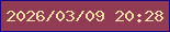文字の大きさ：3、枠の色：150886、背景の色：913b55、文字の色：f1dea3 無料ブログパーツのブログ時計