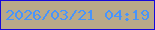 文字の大きさ：4、枠の色：1508db、背景の色：b9a989、文字の色：4794fc 無料ブログパーツのブログ時計