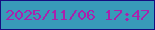文字の大きさ：5、枠の色：150d80、背景の色：389ab9、文字の色：a921ac 無料ブログパーツのブログ時計