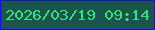 文字の大きさ：5、枠の色：150dec、背景の色：195649、文字の色：32e183 無料ブログパーツのブログ時計