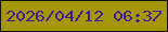 文字の大きさ：3、枠の色：151006、背景の色：a59603、文字の色：401b93 無料ブログパーツのブログ時計